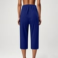 thumbnail image 4 of Mohiass Capris for Women with Pockets Capris for Women Capris for Women Casual Summer for Work Yoga Trouser Pants for Women Royal Blue XL, 4 of 4