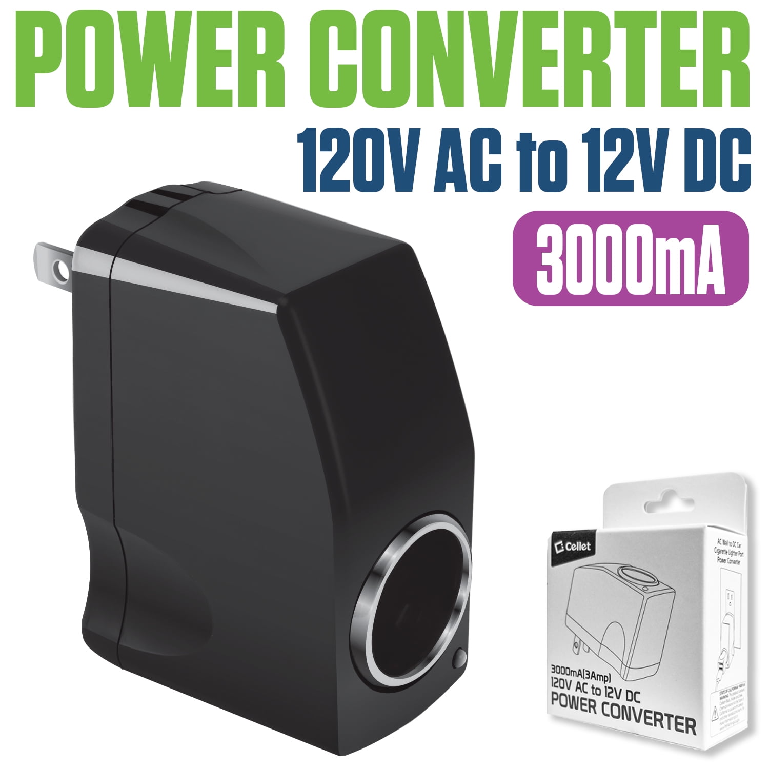 cigarette lighter plug to 120v AC DC Converter to 12V 10A 120W Car Adapter Charger LEDGlows Cigarette Lighter Power Adapter easily plugs into your car or trucks cigarette lighter RoyPow AC to DC Converter,