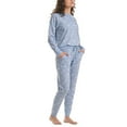 thumbnail image 2 of Splendid Women's 2-Piece PJ Soft French Terry Top and Pants Lounge Set (Blue, XXL, 610721), 2 of 6
