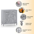 thumbnail image 4 of Sophia & William 2 Mirrored Accent Storage Cabinet, Silver, 4 of 6