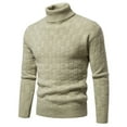 thumbnail image 2 of Vedolay Sweaters for Big Men Long Sleeve Pullover Striped Plus Size Knitted Sweaters Tops Green,L, 2 of 5