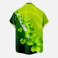 thumbnail image 5 of EGNMCR T-shirts pour Hommes Chemise Décontractée à Boutons Imprimé Saint-Patrick avec Poche Chemise à Manches Courtes, 5 of 5