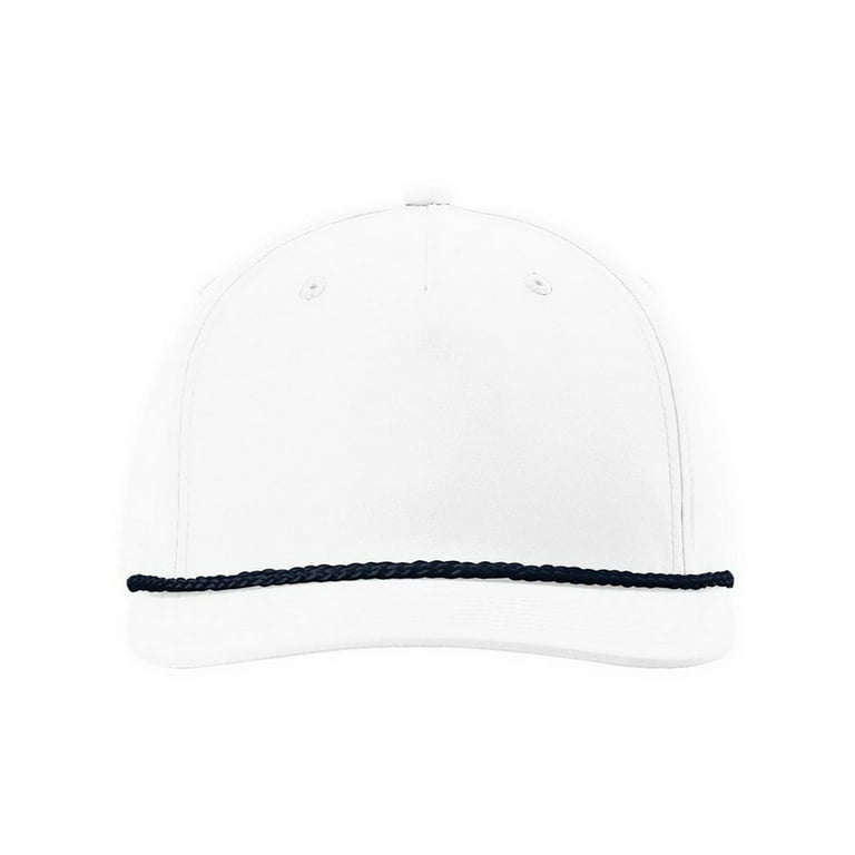 Richardson 5 Panel Classic Rope Cap (258), Size OSFM, Solid White