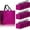 Hot Pink, variant on 16 Pcs Unique Dazzling Hot Pink Reusable Gift Bags with Handles & Bases, Shiny Non-woven Holiday Goodie Bags Bulk for Birthday, Wedding, Party- 12.6x4.7x11 In