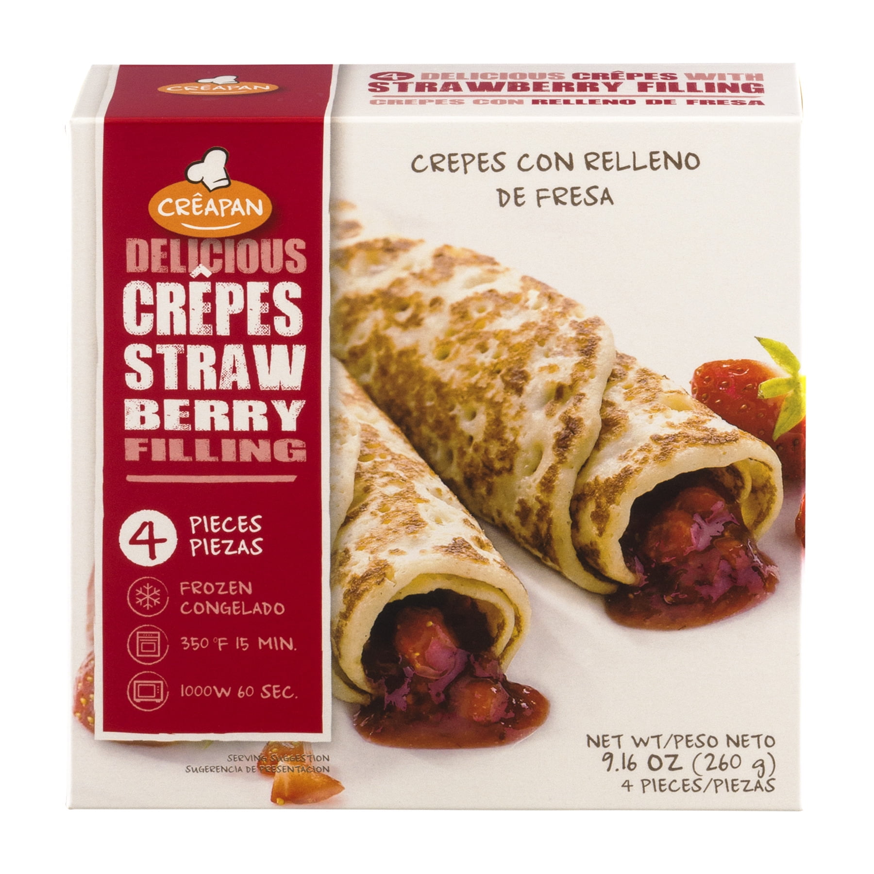 Creapan Delicious Crepes Strawberry Filling 4 CT9.16 OZ