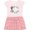 Pink With Stripes, variant on Inktastic Easter He Has Risen with Cross and Flowers Gift Toddler Girl Dress
