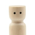 thumbnail image 5 of Unfinished Wooden Peg Doll, Artwork Creative Ornament Decorative Blank Figurines to Paint for Bedroom Desktop Anniversary Party Festivals 7cmx2.1cm, 5 of 8