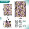 thumbnail image 2 of Extra Large Picnic Beach Blanket Waterproof Sand Proof Portable Outdoor Mat Yellow Purple Leopard 60x80, 2 of 9