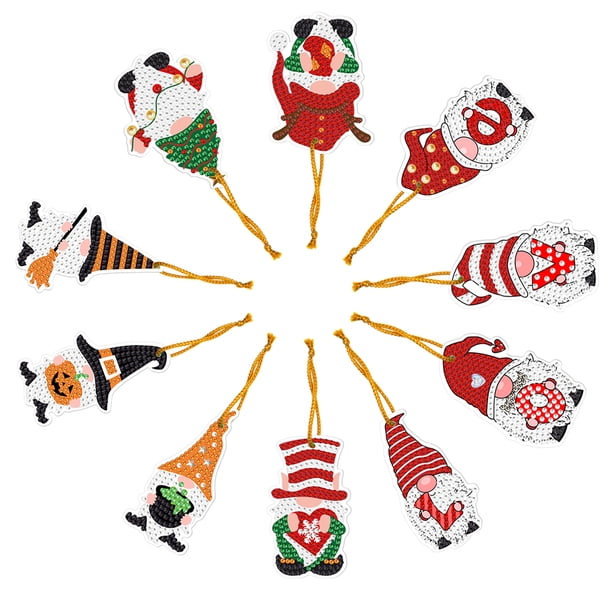 Cuadros Decorativos Colgante de árbol de Navidad con forma especial de diamante para Likrtyny fiesta en casa 5D DIY
