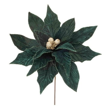 Melrose International LLC Poinsettia Stem (Set of 2) 28"H Polyester
