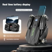 RC Drone ,1080P High-Definition Camera, Brushless Motor, Optical Flow Positioning, Low-Power/Remote Alarm, Real-Time Battery Display, for Childers and Adukts toys,3 Battery,Black
