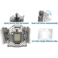 thumbnail image 3 of Bombilla LED deformable para garaje de 60 W con 3 paneles de aluminio ajustables, lámpara de techo, E26/E27, 6000 K - 7200 LM, para sótano, almacén, taller y hogar., 3 of 7