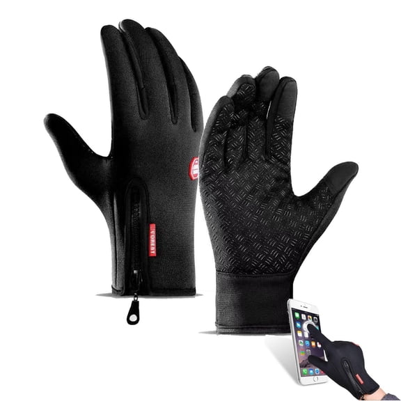 Waterproof & Windproof Winter Gloves, Thermal Touch Screen Non-Slip Gloves, Water Resistant for Bike Cycling