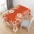 thumbnail image 6 of Coastal Coral Table Cloth Waterproof Tablecloths, Orange White Ocean Marine Nautical Beach Tablecloth Dining Table Cover for Kitchen Party Tabletop Outdoor, Rectangle Tablecloth 60x120 Inch, 6 of 9