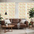 thumbnail image 2 of Ambesonne Carrot Window Curtains, Root Veggie Food Art Design, Each 28" W x 63" L, Burnt Sienna and Orange, 2 of 5