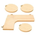 thumbnail image 1 of 4x jaula de hámster, de esquina, suministros de madera, de actividad, tablero de pie, juguete de hábitat para Chinchilla, Animal Fernando Soporte de percha de plataforma para pájaros, 1 of 8