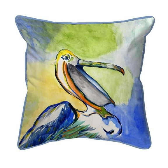 Betsy Drake Happy Pelican Extra Large Zippered Pillow 22x22