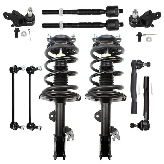 SCITOO Strut Shock for 2007-2011 for Toyota Camry Front Complete Strut Spring Assembly Stabilizer Bar Link Kit Tie Rod End Stabilizer Bar Link 10PCS