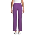 thumbnail image 3 of ClimateRight by Cuddl Duds Women's Stretch Woven Scrub Flat Front Pants, 3 of 5