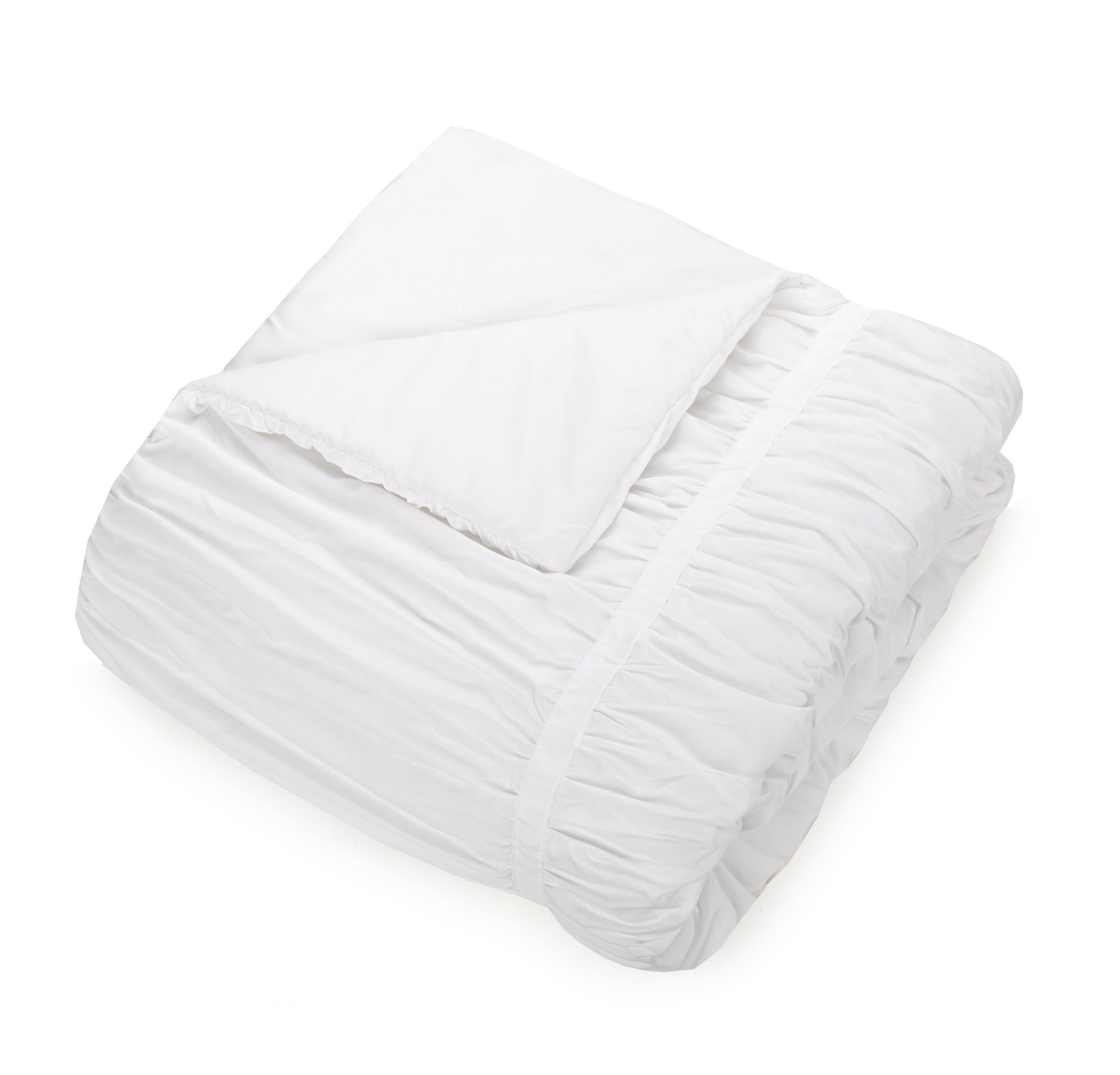 Modern Heirloom Emily White 3-Piece Pleated Comforter Set, Full/Queen