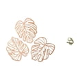 thumbnail image 1 of Placa de pared con hojas de palma, decoración de pared de madera, adorno vintage de latón, escultura china. Ideal para oficinas, salas de estar, dormi, 1 of 8