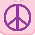 thumbnail image 4 of Inktastic Purple Peace Sign Boys or Girls Baby Bib, 4 of 4
