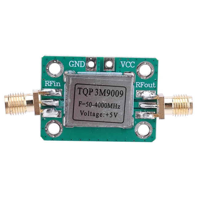 Amplificador señal RF Board banda ancha Receptor ruido TQP3M9009 con ganancia carcasa blindaje 21.8db 50-4000MHz