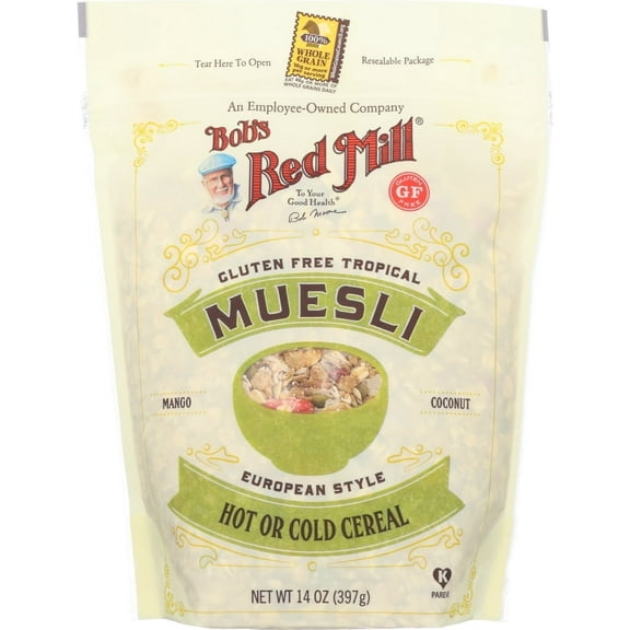 Bob's Red Mill Muesli Tropical Gluten Free 14 oz Pack of 3