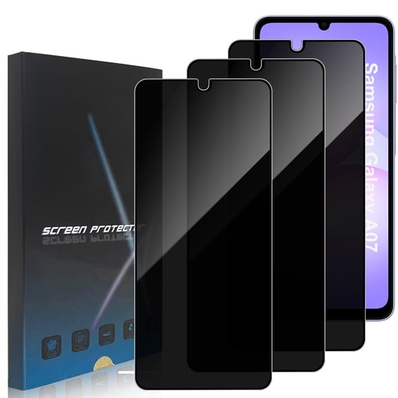 ZYQEEE Privacy Screen Protector Tempered Glass for Samsung Galaxy A07 5G - Scratch Resistant Protective Film - Easy Installation Edge to Edge Protection - Bubble Free