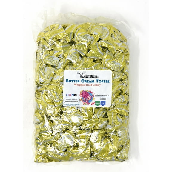 YANKEETRADERS® Brand Butter Cream Toffee Wrapped Hard Candy - 4 Pounds