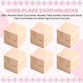thumbnail image 4 of 20Pcs Wooden Name Card Holder Table Number Stands Solid Wood Place Holders for Tags,Pictures,Postcards, 4 of 9