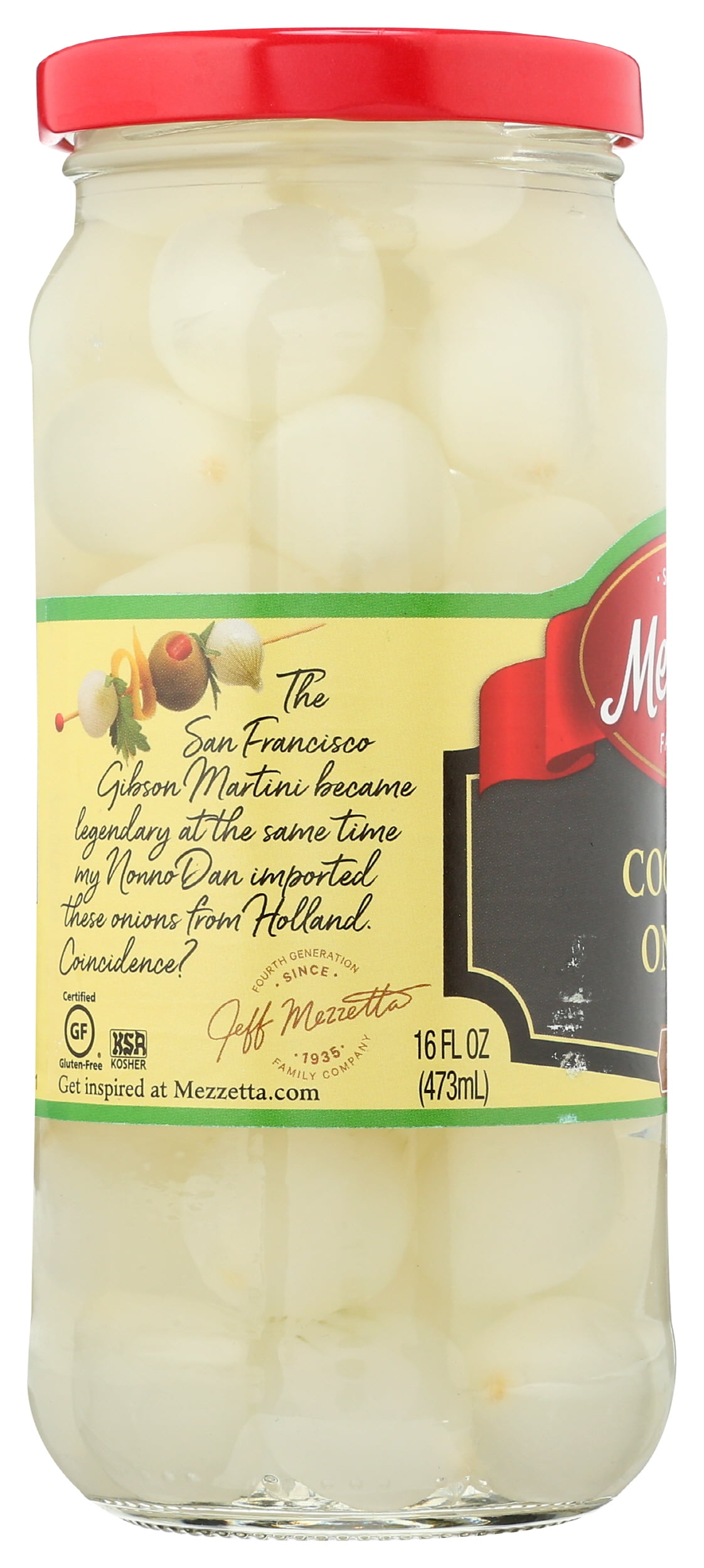 Pack of 6, Mezzetta Cocktail Onions, 16 oz
