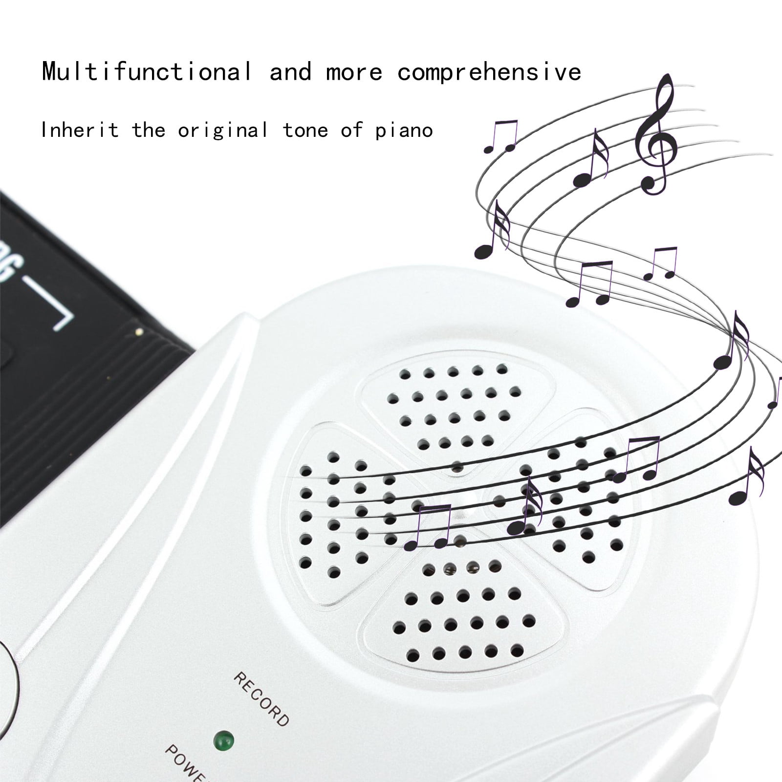 karymi Hand-Rolled Piano with Horn - Portable 49 Keys Organ Piano with Foldable Keyboard Instruments Educational People of All Ages Women Gifts Summer