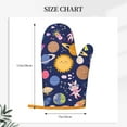 thumbnail image 4 of XMXT Silicone Oven Mitts, Childhood Cartoon Universe Thickened Non-Slip Oven Gloves, 2 Pcs, 4 of 9