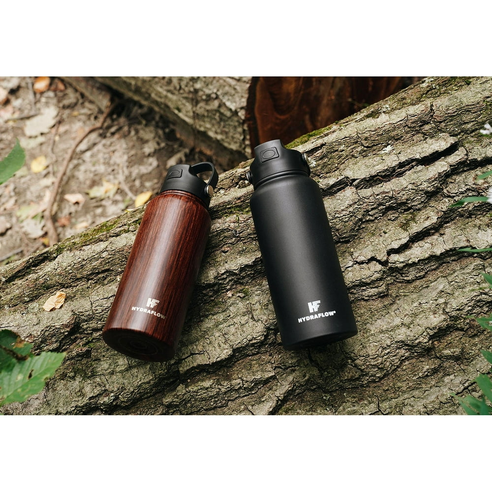 Hydraflow 34 oz Double Wall Stainless Steel Bottle With Bonus 