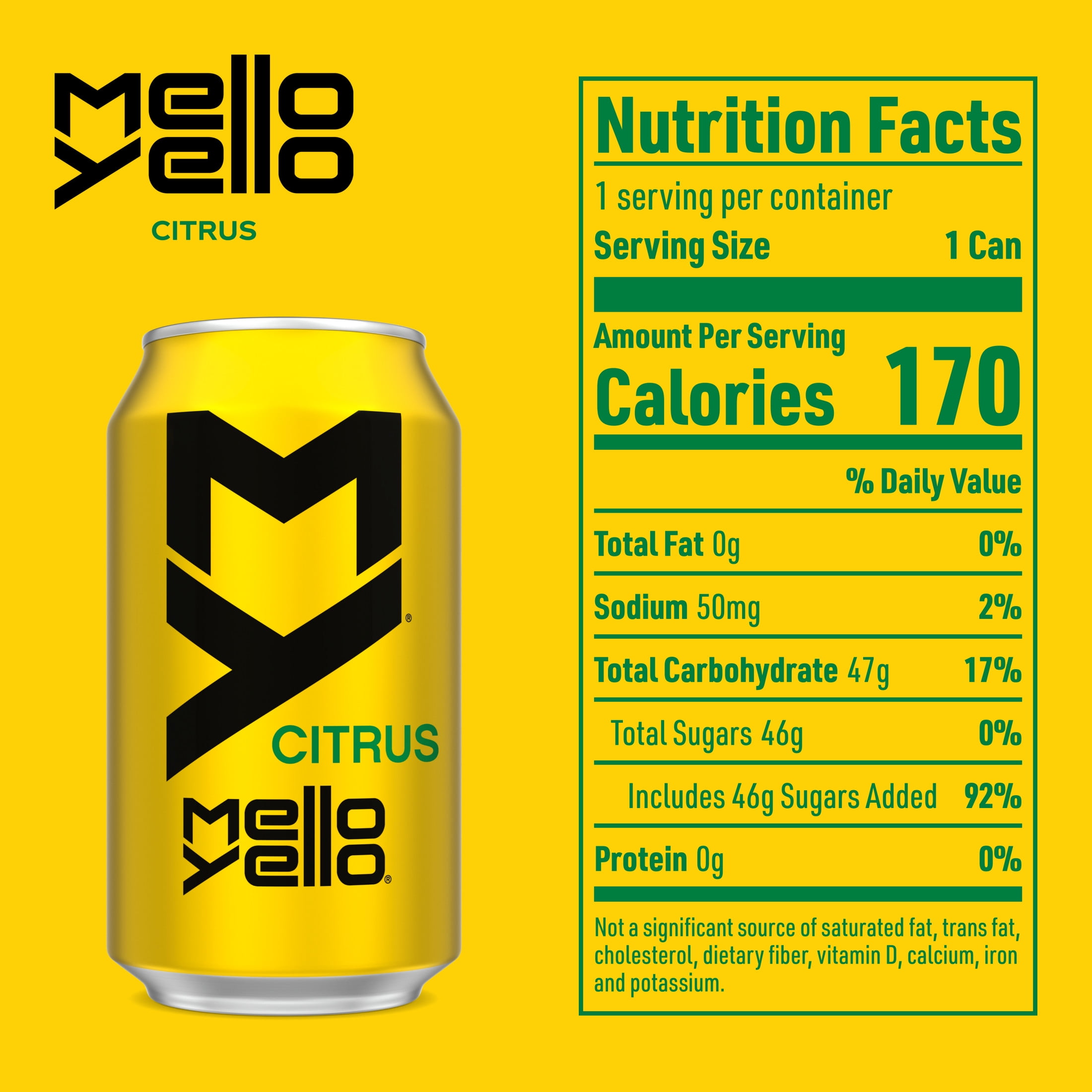 Mello Yello Citrus Soda Pop Can, 12 fl oz