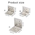 thumbnail image 5 of TIERPOP 20Pcs Heavy Duty Metal Corner Brace, L Shape Stainless Steel Bracket for Shelves Silver Color Furniture Hardware, 5 of 12