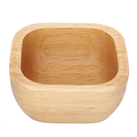 

Wood Dinner Plate Fruit Snacks Tray Tea Tray Restaurant Storage Plate(10*10*4.5cm)
