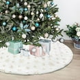 thumbnail image 4 of 48/78/90/122cm Christmas Tree Skirt Xmas Gift White Faux Fur Tree Skirt for Holiday Party Ceremony Christmas Tree Decorations (White,90cm), 4 of 7