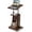 Brown, variant on Mobile Lectern Podium, Height Adjustable Podium Stand, Standing Sit-to-Stand Desk, Rolling Cart Laptop Desk with Swivel Top Movable Wheels & Storage