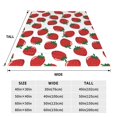 thumbnail image 2 of JUNZAN Hand Drawn Strawberry Print Flannel Fleece Blanket Throw Blanket for Bed,Sofa,Couch,Travel,Camping(80"x60" ), 2 of 5