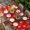 Deep Red, variant on Red Christmas Table Cloths for 4 Foot Rectangle Tables, Xmas Trees Snowmans Snowflakes Gifts Cartoon Patio Waterproof Elastic Fitted Tablecloths, Washable Rectangular Table Cover for Camping