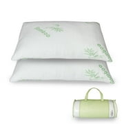 1pcs Premium Firm Hypoallergenic Bamboo Fiber Memory Foam Pillow Queen Size