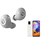 Samsung Galaxy A31 A315G 64GB Unlocked GSM DUOS Phone (International Variant/US Compatible LTE) - Prism Crush White + Raycon (E25) The Everyday Bluetooth Wireless Earbuds - White