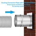 thumbnail image 4 of Uxcell 2Pcs 3" Galvanized Steel Duct Connector Flange Air Ducting Mounting Plate,4"x4" Base, 4 of 5