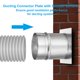 thumbnail image 4 of Placa de montaje de conector de ducto de acero galvanizado de 3" Uxcell, base de 4", 4 of 5