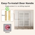 thumbnail image 6 of 48" x 80" Height Forested Glass Sliding Door Kit - 5-Lite Design for Closet Door Hardware kit including, Golden Handles, 6 of 7