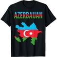 thumbnail image 2 of Azerbaijani - Azerbaijan Country Map Flag T-Shirt, 2 of 3