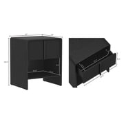 Novara Contemporary 22 Nightstand in Black (1-Drawer)