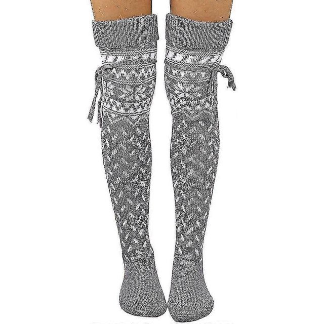 Warm Long Socks Women Thigh High Over The Knee Socks Casual Wool Winter Stockings